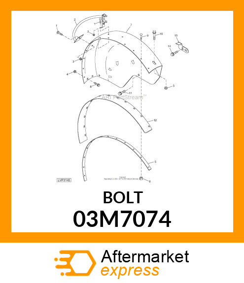 BOLT, RD HD SQ LONG NECK, METRIC 03M7074