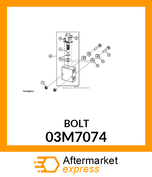 BOLT, RD HD SQ LONG NECK, METRIC 03M7074