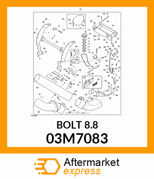 BOLT, RD HD SQ LONG NECK, METRIC 03M7083