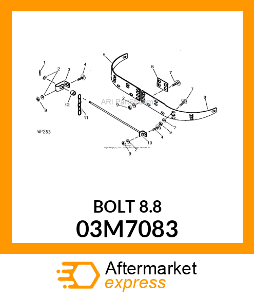 BOLT, RD HD SQ LONG NECK, METRIC 03M7083