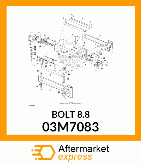 BOLT, RD HD SQ LONG NECK, METRIC 03M7083