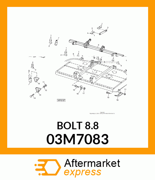 BOLT, RD HD SQ LONG NECK, METRIC 03M7083