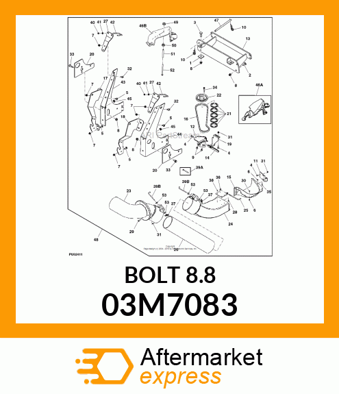 BOLT, RD HD SQ LONG NECK, METRIC 03M7083