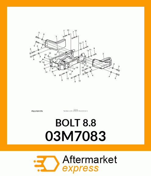 BOLT, RD HD SQ LONG NECK, METRIC 03M7083