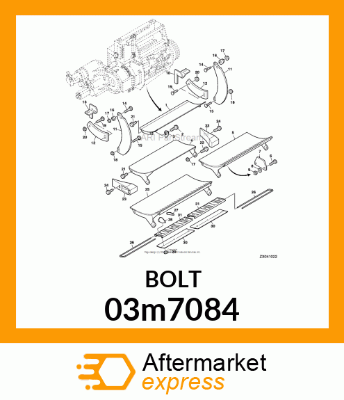 BOLT, RD HD SQ SHORT NECK, METRIC 03m7084