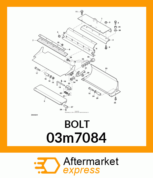 BOLT, RD HD SQ SHORT NECK, METRIC 03m7084