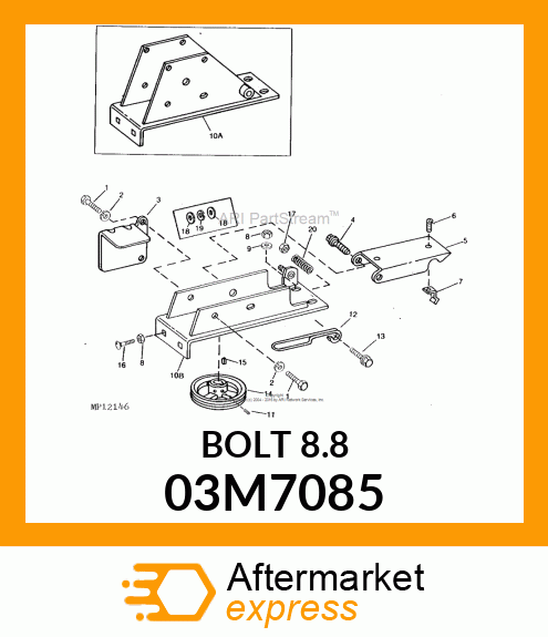 BOLT, RD HD SQ LONG NECK, METRIC 03M7085