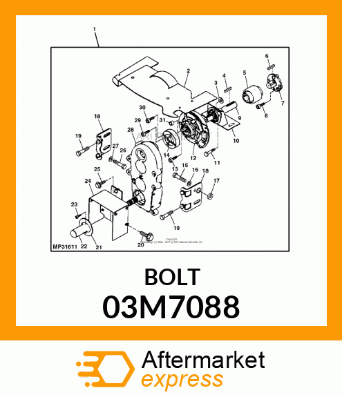 BOLT, RD HD SQ LONG NECK, METRIC 03M7088