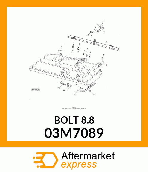 BOLT, RD HD SQ LONG NECK, METRIC 03M7089