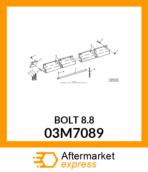 BOLT, RD HD SQ LONG NECK, METRIC 03M7089