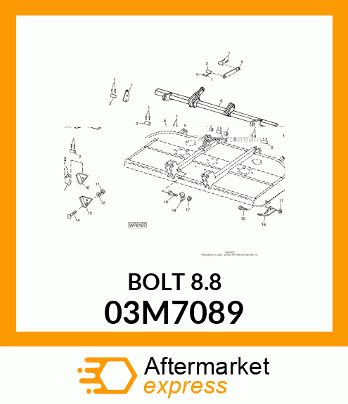 BOLT, RD HD SQ LONG NECK, METRIC 03M7089