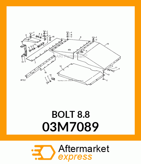 BOLT, RD HD SQ LONG NECK, METRIC 03M7089