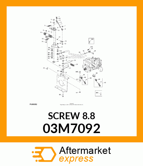 BOLT, RD HD SQ LONG NECK, METRIC 03M7092