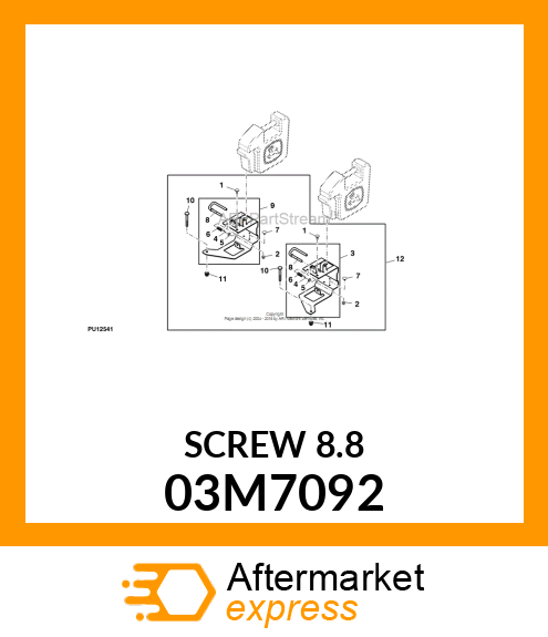 BOLT, RD HD SQ LONG NECK, METRIC 03M7092