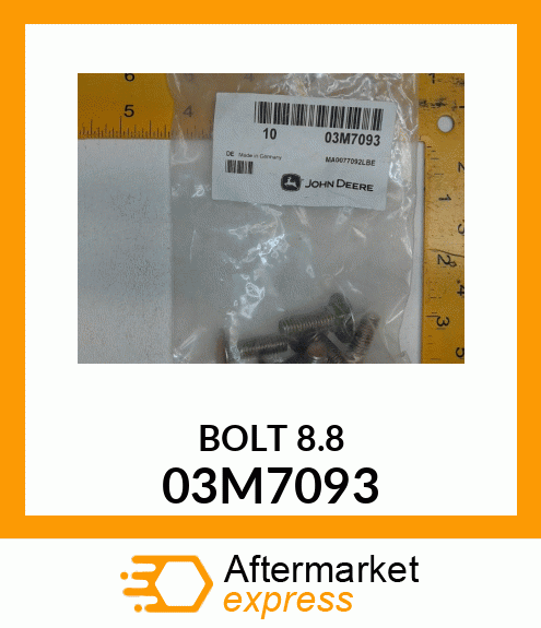 BOLT, RD HD SQ LONG NECK, METRIC 03M7093