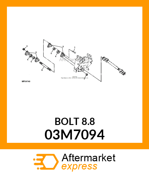 BOLT, RD HD SQ LONG NECK, METRIC 03M7094