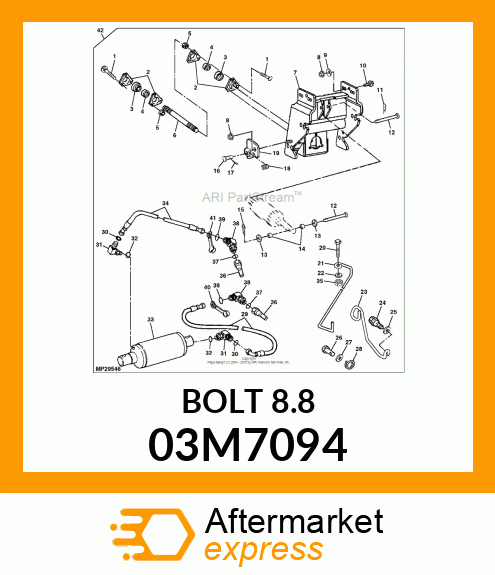 BOLT, RD HD SQ LONG NECK, METRIC 03M7094