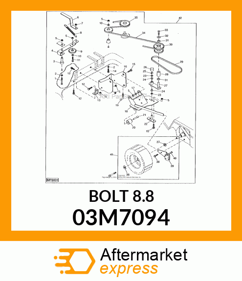 BOLT, RD HD SQ LONG NECK, METRIC 03M7094