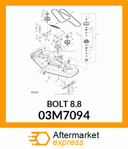 BOLT, RD HD SQ LONG NECK, METRIC 03M7094