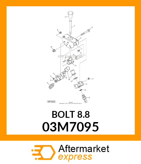 BOLT, RD HD SQ LONG NECK, METRIC 03M7095