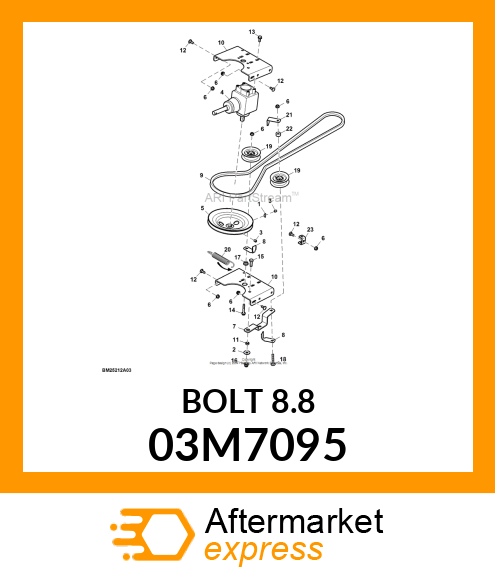 BOLT, RD HD SQ LONG NECK, METRIC 03M7095