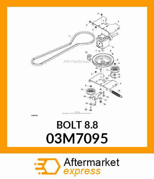 BOLT, RD HD SQ LONG NECK, METRIC 03M7095