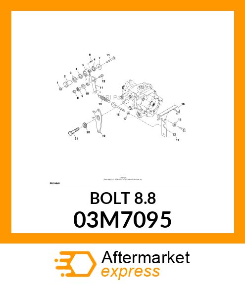 BOLT, RD HD SQ LONG NECK, METRIC 03M7095