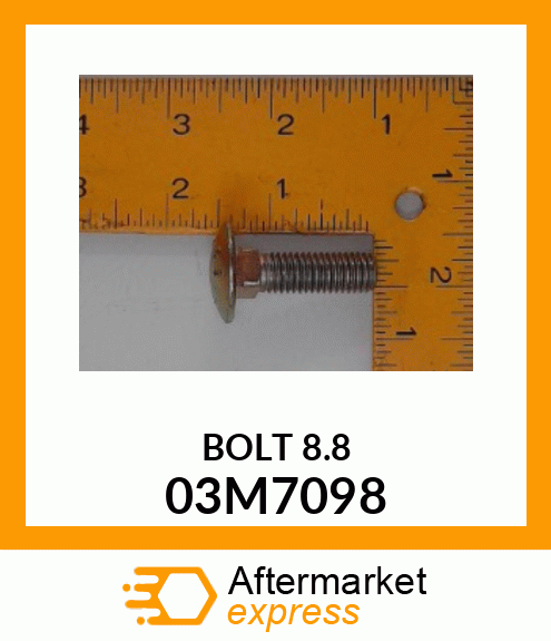 BOLT, RD HD SQ LONG NECK, METRIC 03M7098