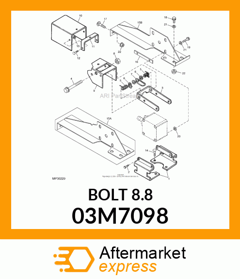 BOLT, RD HD SQ LONG NECK, METRIC 03M7098