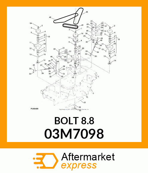 BOLT, RD HD SQ LONG NECK, METRIC 03M7098