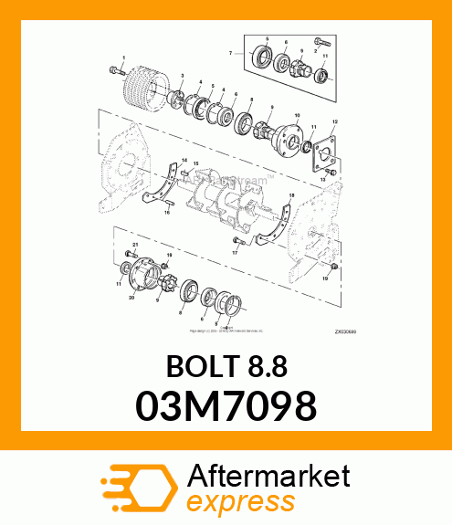 BOLT, RD HD SQ LONG NECK, METRIC 03M7098