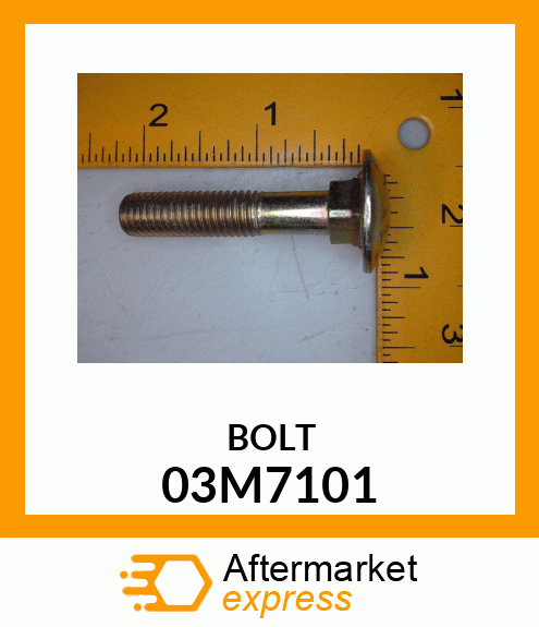 BOLT, RD HD SQ LONG NECK, METRIC 03M7101