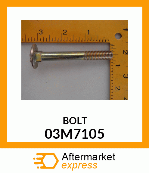 BOLT, RD HD SQ LONG NECK, METRIC 03M7105