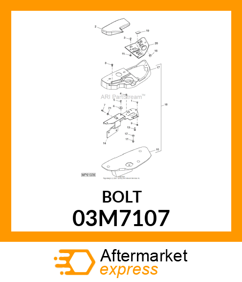 BOLT, RD HD SQ LONG NECK, METRIC 03M7107