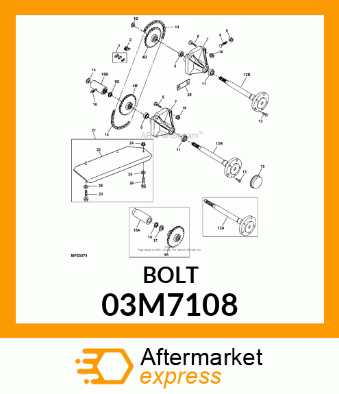 BOLT, RD HD SQ LONG NECK, METRIC 03M7108