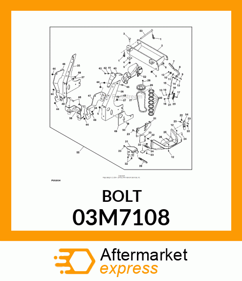 BOLT, RD HD SQ LONG NECK, METRIC 03M7108