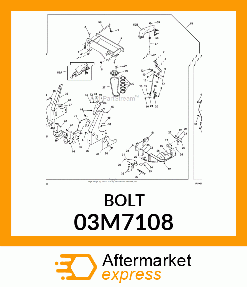 BOLT, RD HD SQ LONG NECK, METRIC 03M7108