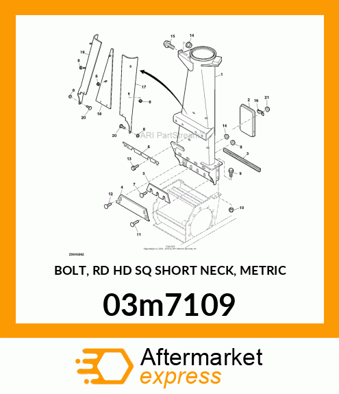 BOLT, RD HD SQ SHORT NECK, METRIC 03m7109