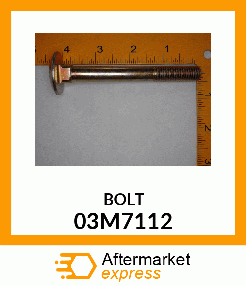 BOLT, RD HD SQ LONG NECK, METRIC 03M7112