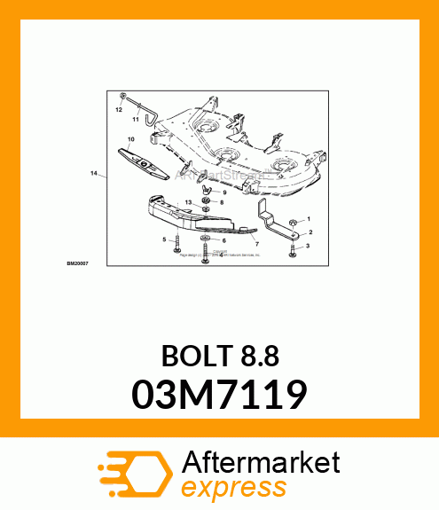 BOLT, RD HD SQ LONG NECK, METRIC 03M7119