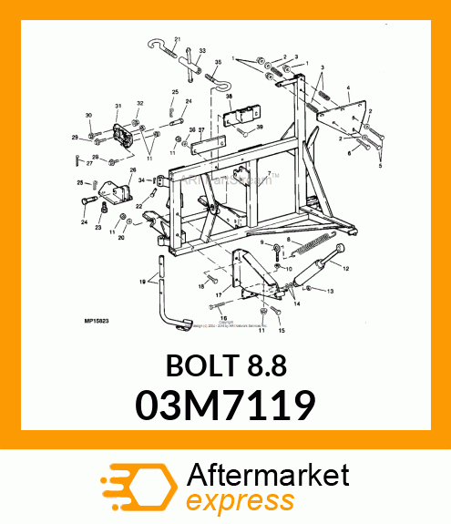 BOLT, RD HD SQ LONG NECK, METRIC 03M7119