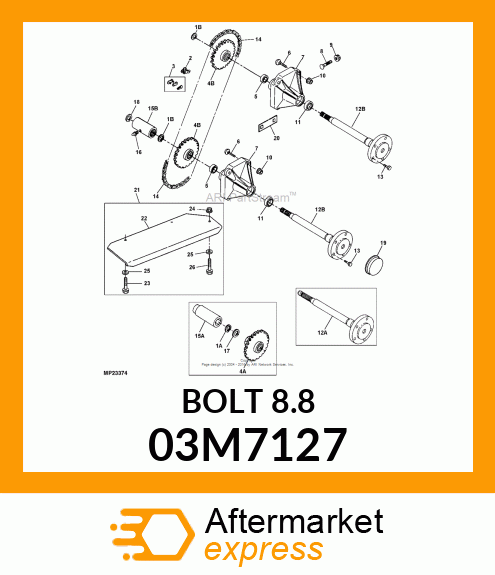 BOLT, RD HD SQ LONG NECK, METRIC 03M7127