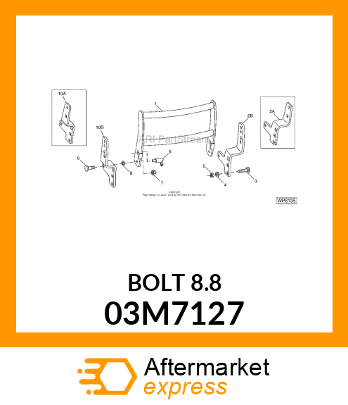 BOLT, RD HD SQ LONG NECK, METRIC 03M7127