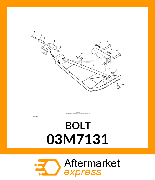 BOLT, RD HD SQ LONG NECK, METRIC 03M7131