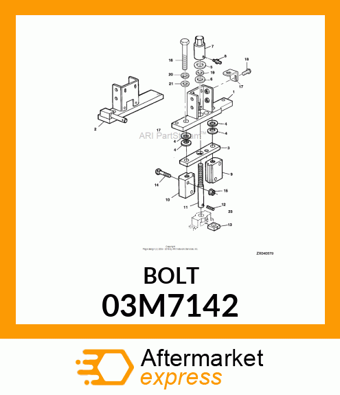 BOLT, RD HD SQ LONG NECK, METRIC 03M7142