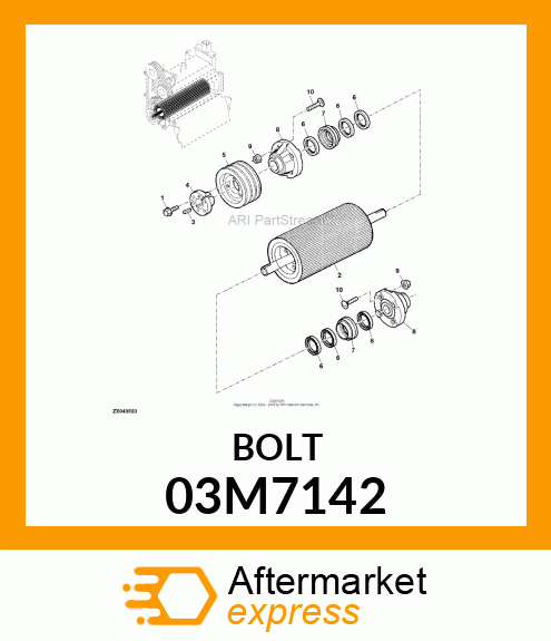 BOLT, RD HD SQ LONG NECK, METRIC 03M7142