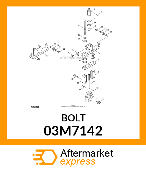 BOLT, RD HD SQ LONG NECK, METRIC 03M7142