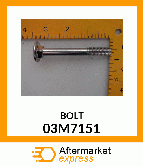 BOLT, RD HD SQ LONG NECK, METRIC 03M7151