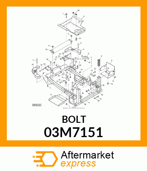 BOLT, RD HD SQ LONG NECK, METRIC 03M7151