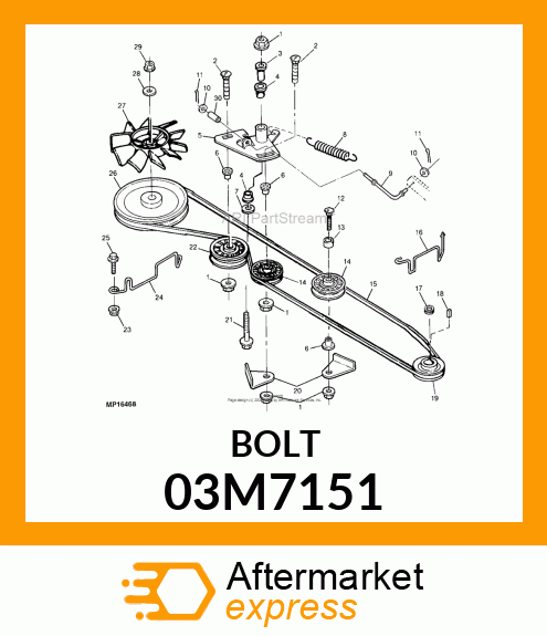 BOLT, RD HD SQ LONG NECK, METRIC 03M7151